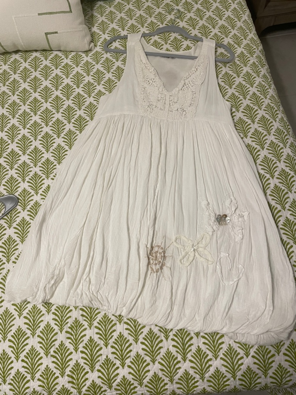 Preloved Desigual White Sleeveless Embroidered